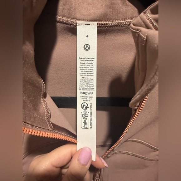 Lululemon Define Cropped Jacket - Twilight Rose / Rose Gold (Luon)*Sparkle - Picture 4 of 8